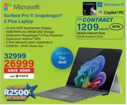 Incredible Connection Microsoft Surface Pro 11 Snapdragon X Plus Laptop offer