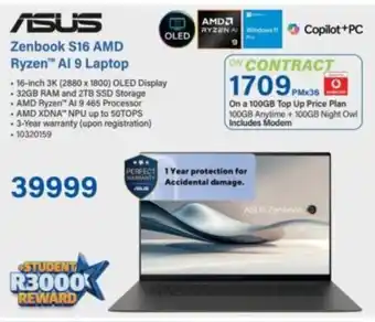Incredible Connection Asus Zenbook S16 AMD Ryzen AI 9 Laptop offer