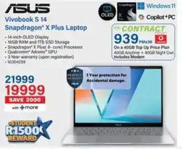 Incredible Connection Asus Vivobook S 14 Snapdragon X Plus Laptop offer