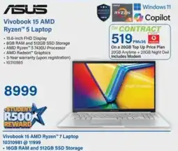 Incredible Connection Asus Vivobook 15 AMD Ryzen 7 Laptop offer