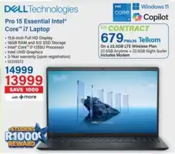 Incredible Connection Dell Pro 15 Essential Intel Core i7 Laptop offer
