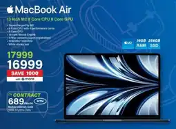 Incredible Connection MacBook Air 13 Inch M2 8 Core CPU 8 Core GPU offer