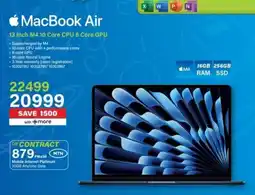 Incredible Connection MacBook Air 13 Inch M4.10 Core CPU 8 Core GPU offer