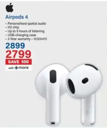 Incredible Connection Apple Airpods 4 offer
