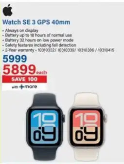Incredible Connection Apple Watch SE 3 GPS 40mm offer
