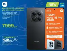 Incredible Connection Redmi Note 15 Pro 256G Black plus a 10000mAH Powerbank offer