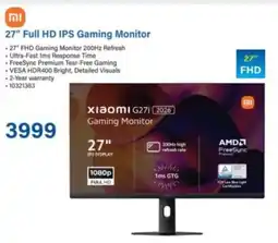 Incredible Connection Xiaomi 27" Full HD IPS Gaming Monitor offer