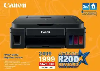 Incredible Connection Canon PIXMA G2410 MegaTank Printer offer