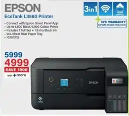 Incredible Connection Epson EcoTank L3560 Printer offer