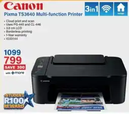 Incredible Connection Canon Pixma TS3640 Multi-function Printer offer