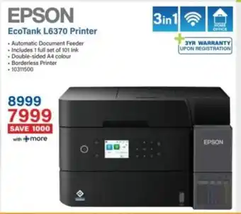 Incredible Connection Epson EcoTank L6370 Printer offer