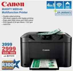 Incredible Connection Canon MAXIFY MB5140 Multifunction Printer offer