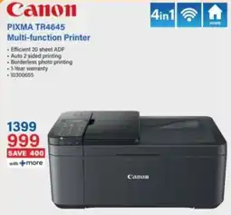 Incredible Connection Canon PIXMA TR4645 Multi-function Printer offer