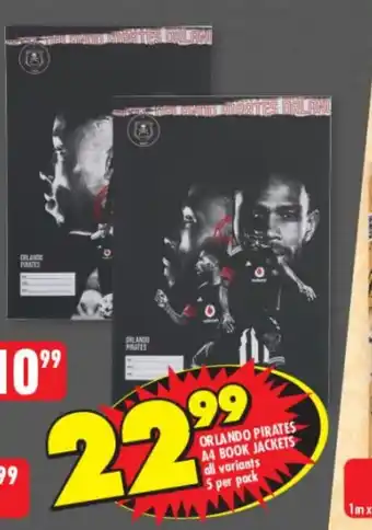 Shoprite Orlando Pirates A4 Book Jackets All Variants 5 per pack offer