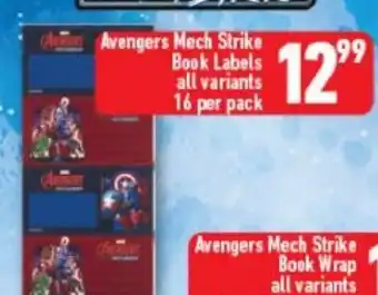 Shoprite Avengers Mech Strike Book Labels All Variants 16 per pack offer
