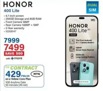 Incredible Connection Honor 400 Lite offer