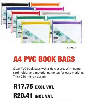 A4 PVC Book Bags