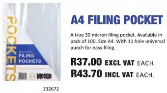 Africa Cash and Carry A4 Filing Pocket offer