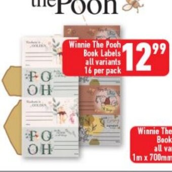 Winnie The Pooh Book Labels All Variants 16 per pack