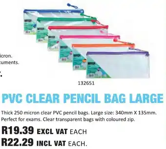 Africa Cash and Carry PVC Clear Pencil Bag Large offer