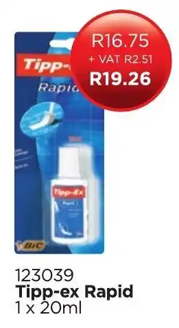 Africa Cash and Carry Tipp-ex Rapid 1 x 20ml offer