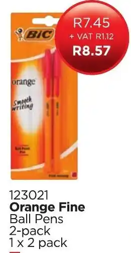 Africa Cash and Carry Orange Fine Ball Pens 2-Pack offer