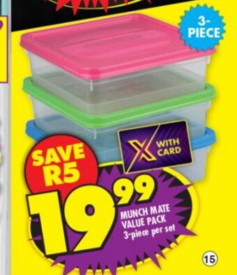Shoprite Munch Mate Value Pack 3-Piece Per Set offer