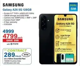 Incredible Connection Samsung Galaxy A26 5G 128GB offer