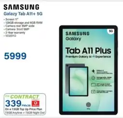 Incredible Connection Samsung Galazy Tab A11+ 5G offer