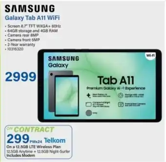 Incredible Connection Samsung Galaxy Tab A11 WiFi offer