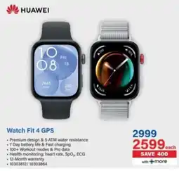 Incredible Connection Huawei Watch Fit 4 GPS offer