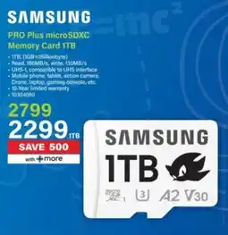 Incredible Connection Samsung PRO Plus microSDXC Memory Card 1TB offer