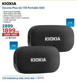 Incredible Connection Kioxia Exceria Plus G2 1TB Portable SSD offer
