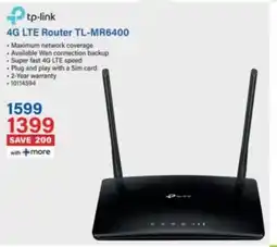 Incredible Connection Tp-link 4G LTE Router TL-MR6400 offer
