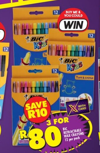Shoprite BIC Retractable Wax Crayons 12 per pack offer