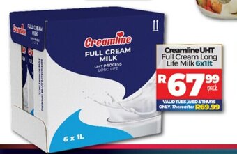 Take 'n Pay Creamline UHT Full Cream Long Life Milk 6x1lt offer