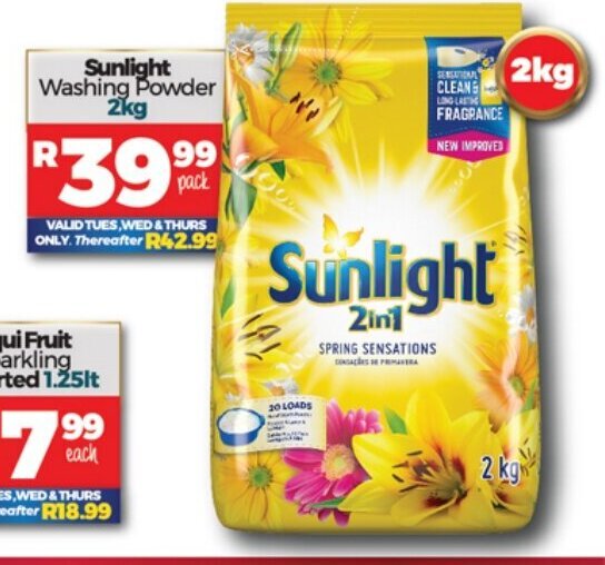 Sunlight Washing Powder 2kg offer at Take 'n Pay