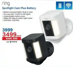 Incredible Connection Ring Spotlight Cam Plus Battery offer