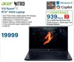Incredible Connection Acer V15 Ryzen 7 RTX 4050 Laptop offer