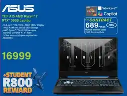 Incredible Connection ASUS TUF A15 AMD Ryzen 7 RTX 3050 Laptop offer