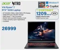 Incredible Connection Acer V16 Ryzen 7 RTX 5050 Laptop offer
