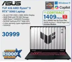 Incredible Connection ASUS TUF A16 AMD Ryzen 9 RTX 5060 Laptop offer