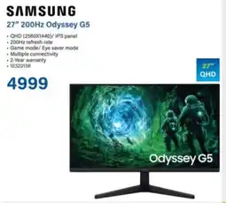 Incredible Connection Samsung 27" 200Hz Odyssey G5 offer