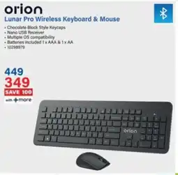 Incredible Connection Orion Lunar Pro Wireless Keyboard & Mouse offer