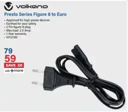 Incredible Connection Volkano Presto Series Figure 8 to Euro offer