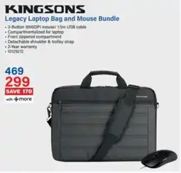 Incredible Connection Kingsons Legacy Laptop Bag and Mouse Bundle offer