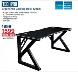 Incredible Connection Techpro Ergonomic Gaming Desk offer