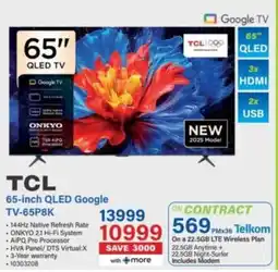 Incredible Connection TCL 65-inch QLED Google TV-65P8K offer