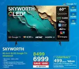 Incredible Connection Skyworth 60-inch QLED Google TV offer