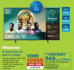 Incredible Connection Hisense 75-inch Smart 4K UHD TV offer